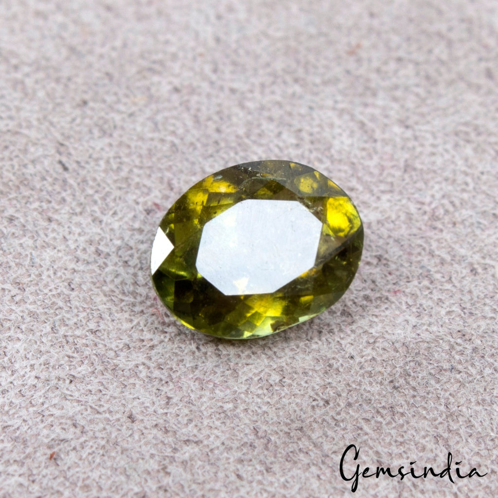 UNTREATED Natural Green Tourmaline 1.70 Cts Oval Cut Certified Loose Gemstone