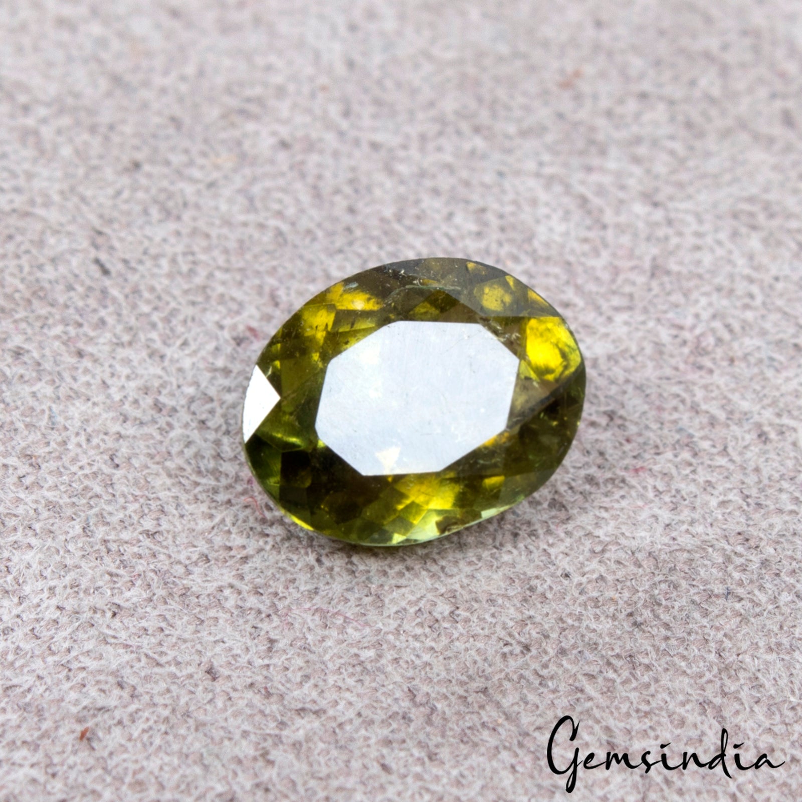 UNTREATED Natural Green Tourmaline 1.70 Cts Oval Cut Certified Loose Gemstone