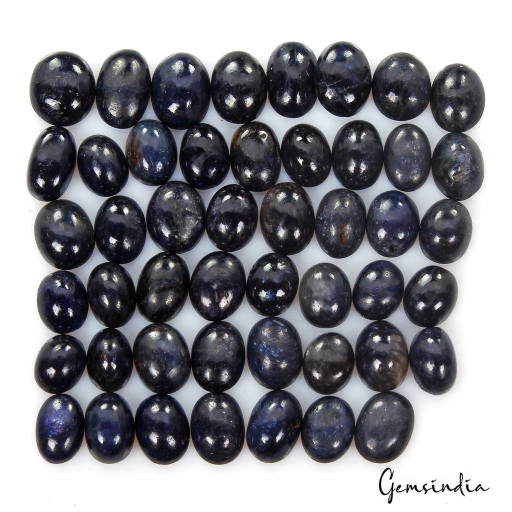 48 Pcs Natural Blue Sapphire Oval Cabochon Loose 8mm-12mm Gemstones Lot~157 Cts