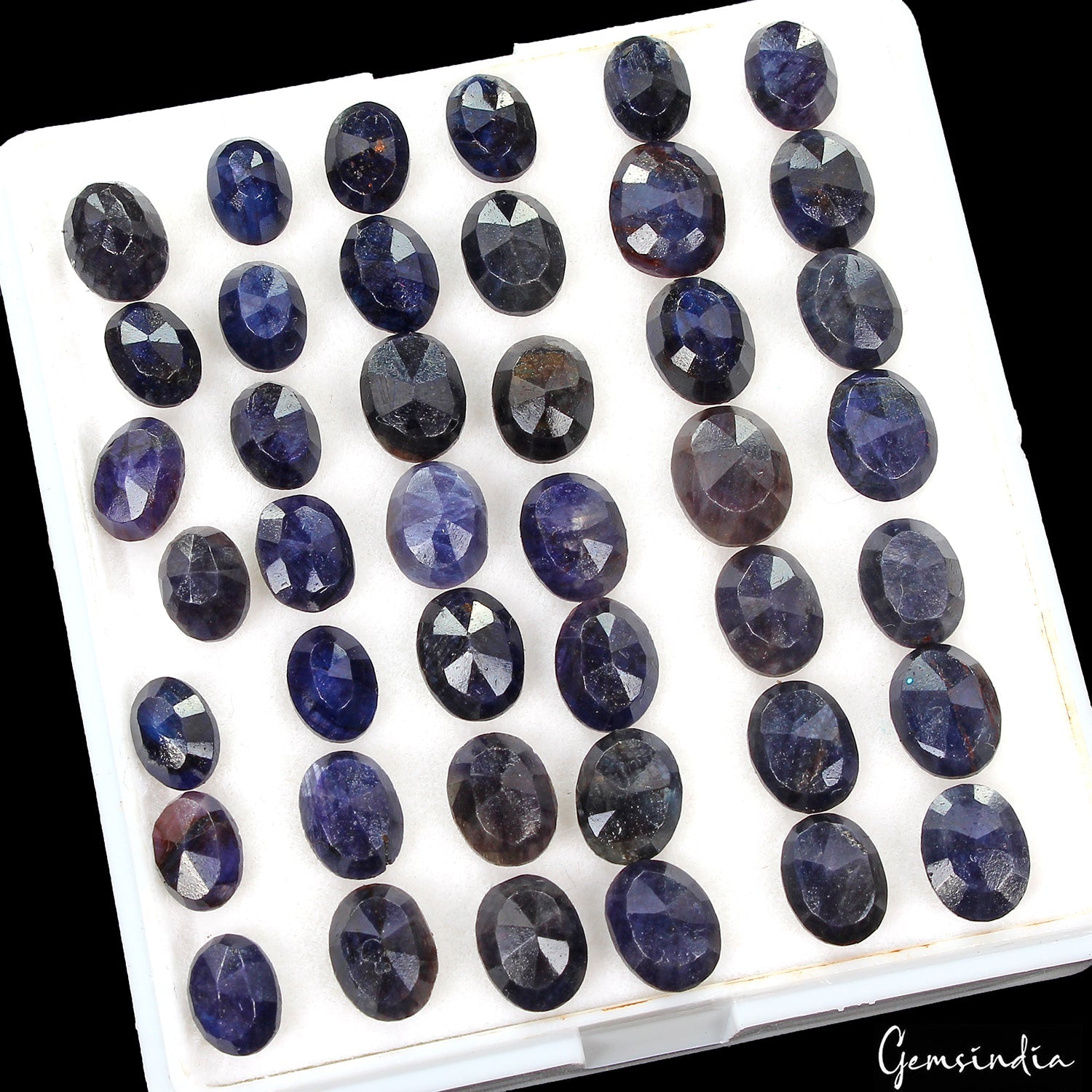 70.30 Ct Natural Blue Sapphire 7-9mm Loose Wholesale Gemstone Jewelry Lot 42 Pcs