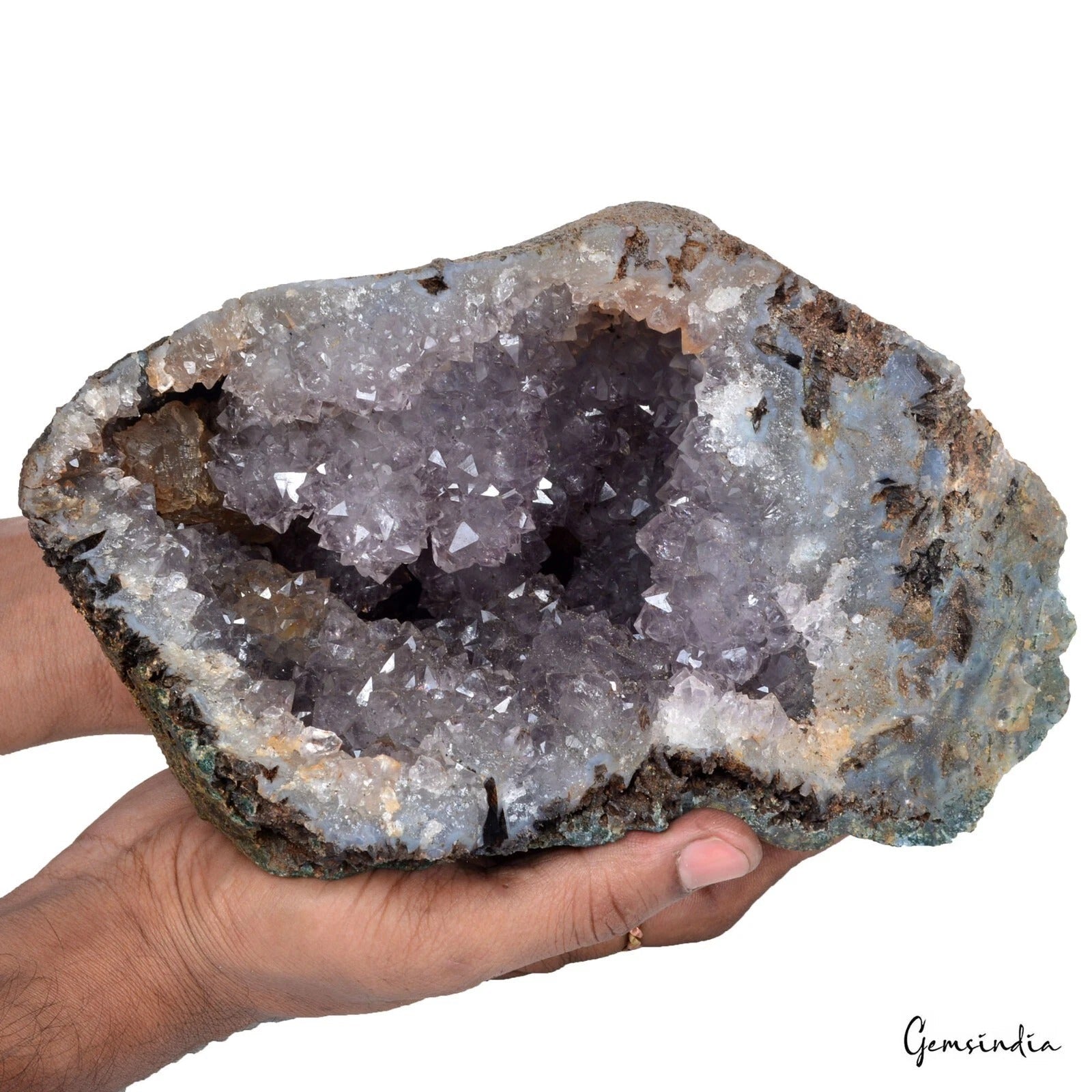 4 Kilo Natural Amethyst Geode Quartz Cluster Cave Crystal Specimen Healing Stone