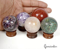 2740 Ct/5 Pcs Natural Multi Color Crystal Healing Mineral Sphere Multi Huge Gems