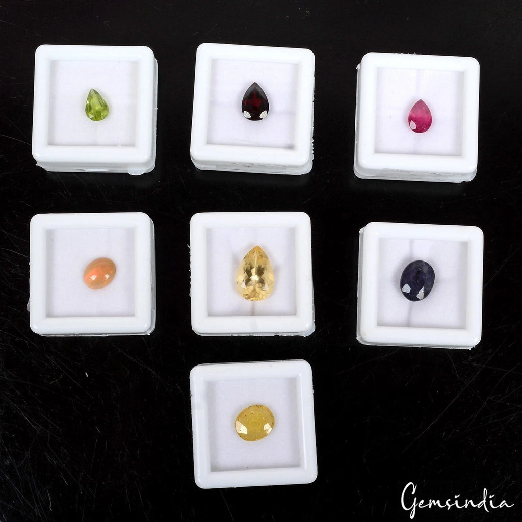 16.15 Ct/7 Pcs Natural Multi Color Translucent Mix Cut Rare Gems Lot For Jewelry