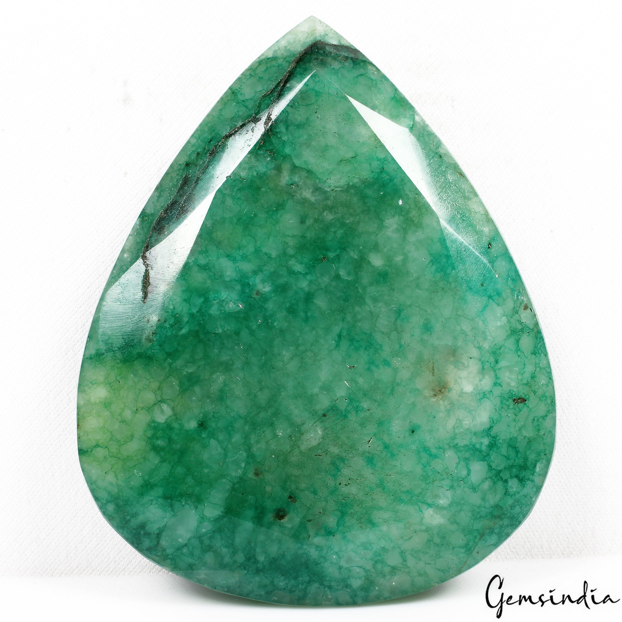 1780 Cts Natural Brazilian Green Emerald Pear Faceted Earth Mined Loose Huge Gem
