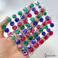 360 Cts/60 Pcs Natural Red Blue Beryl Green Emerald Round Cut Gems For Jewelry