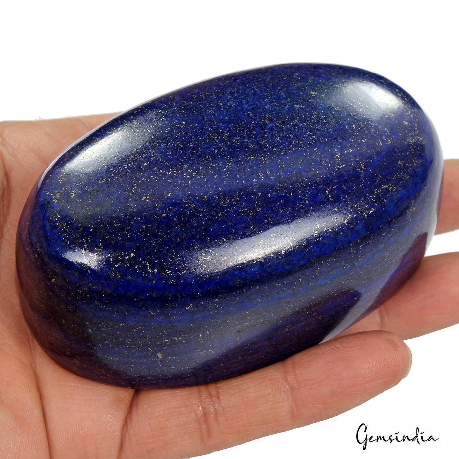 2240 Ct Natural Lapis Lazuli With Gold Flexis Oval Cab Earth Mined Loose Gems