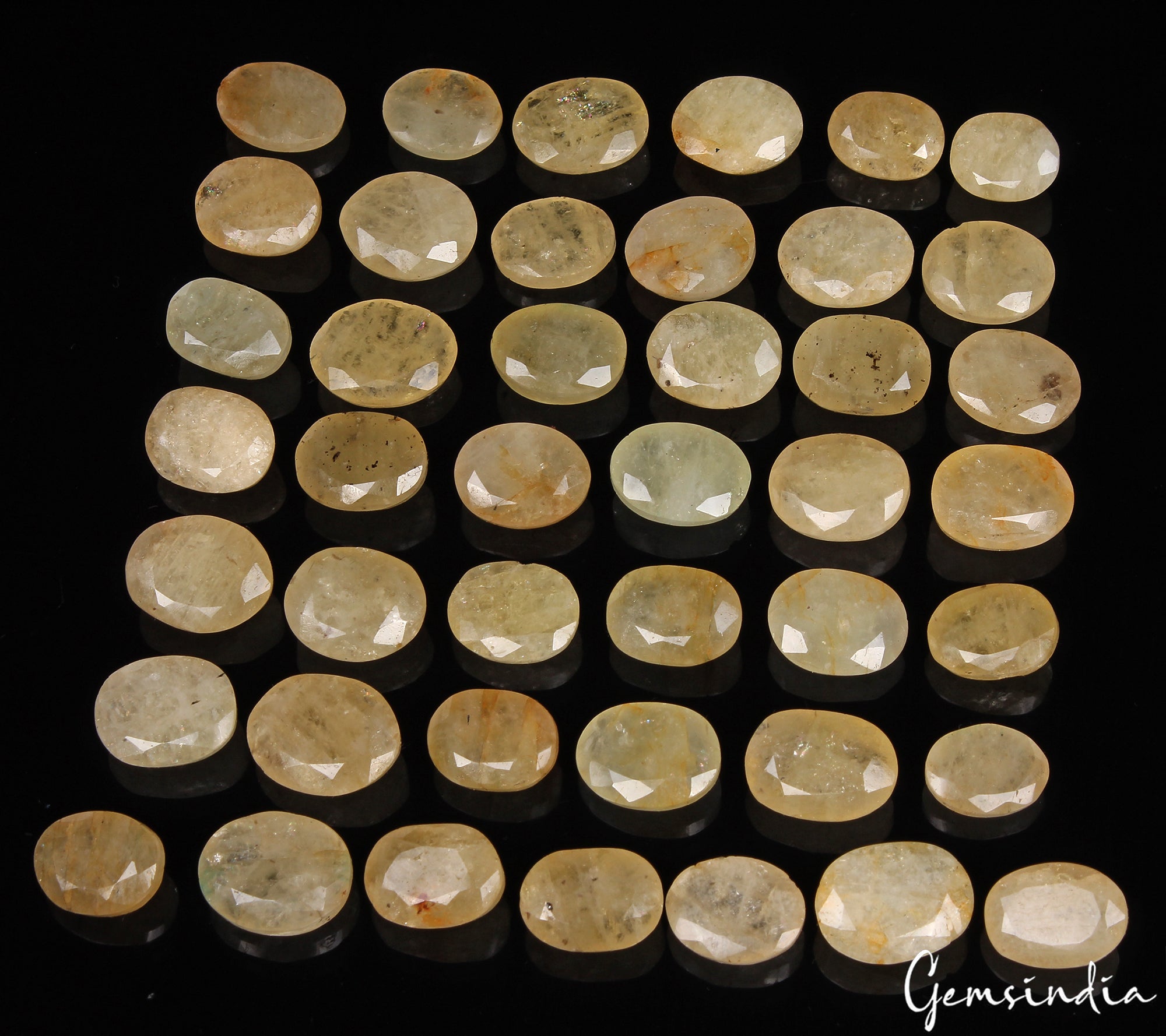 540 Cts Natural Untreated Yellow Beryl Heliodor Oval Cut Loose Gems Lot 14-18mm