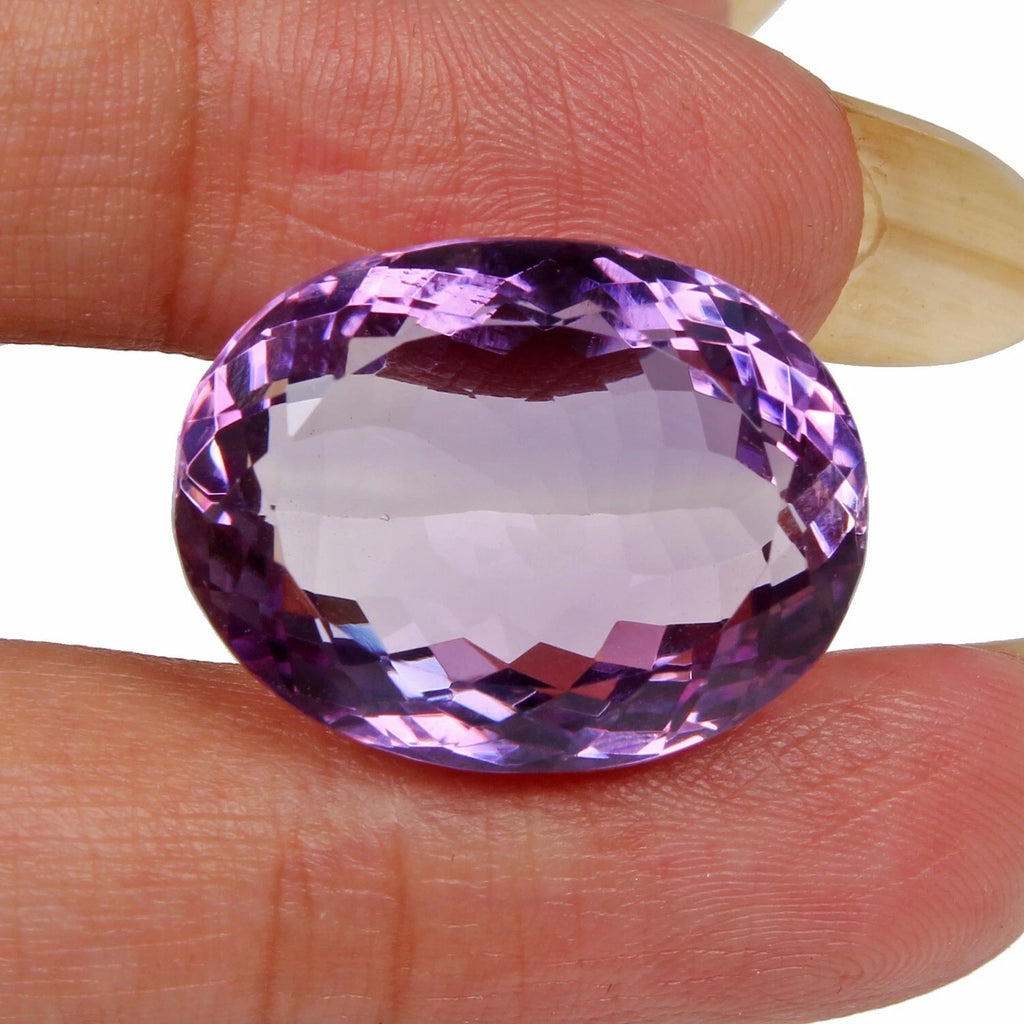 Amethyst Loose Gemstone, Untreated, Purple — 21x16x11mm, 27.90 Ct, Brazil