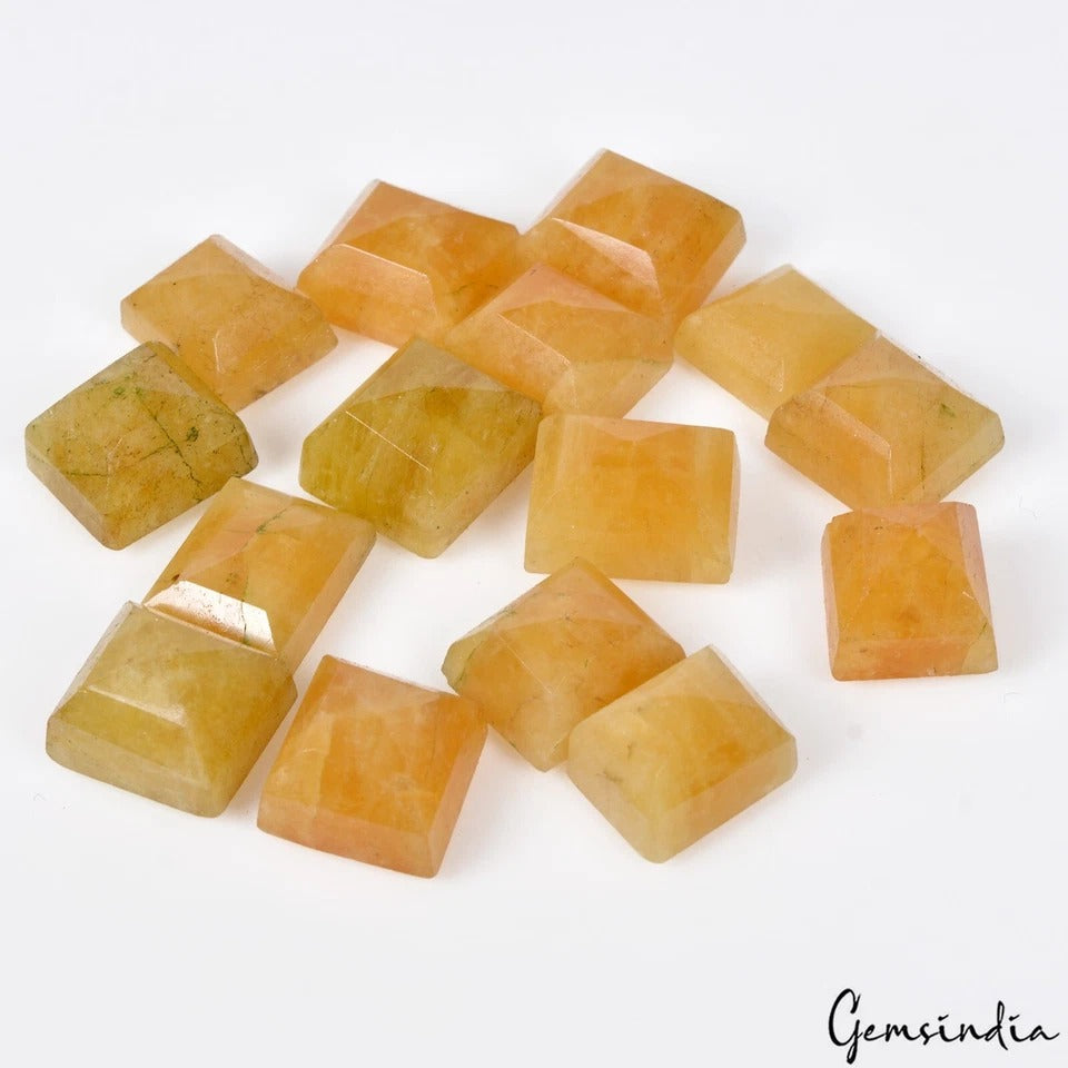 Beryl Lot, Loose Gemstone, Untreated, Yellow — 15 Pieces, 12mm to 15mm, 200 Ct, Brazil