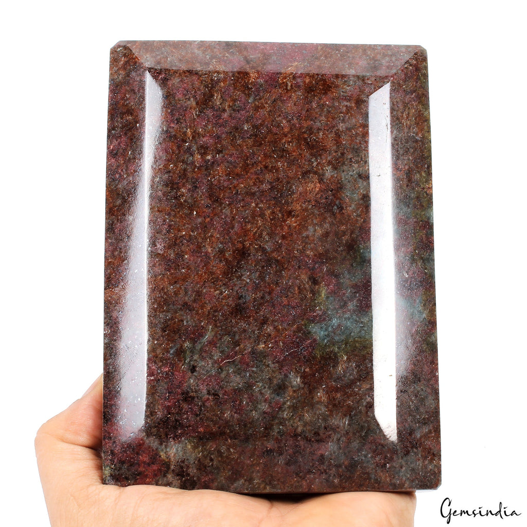 Natural Ruby Kyanite Huge Museum Size Untreated Gemstone ~ 1.8 kilo Octagon Cut
