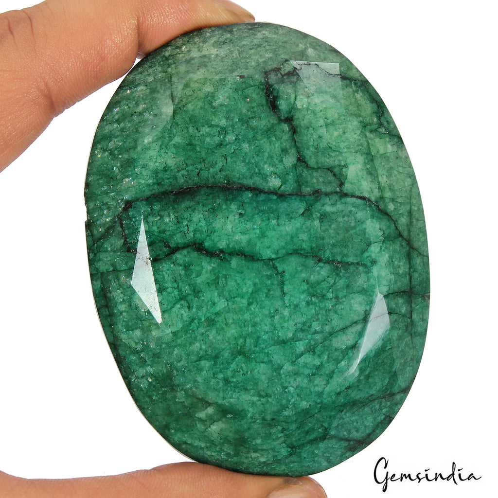 1350 Ct Natural Green Zambian Emerald Oval Faceted Earth Mined Museum Size Gems