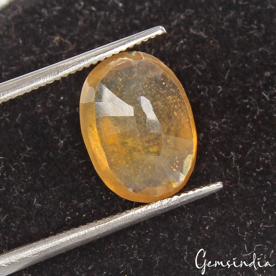 Certified 5.80 Cts Natural Yellow Ceylon Sapphire Oval Cut Precious Gem For Ring