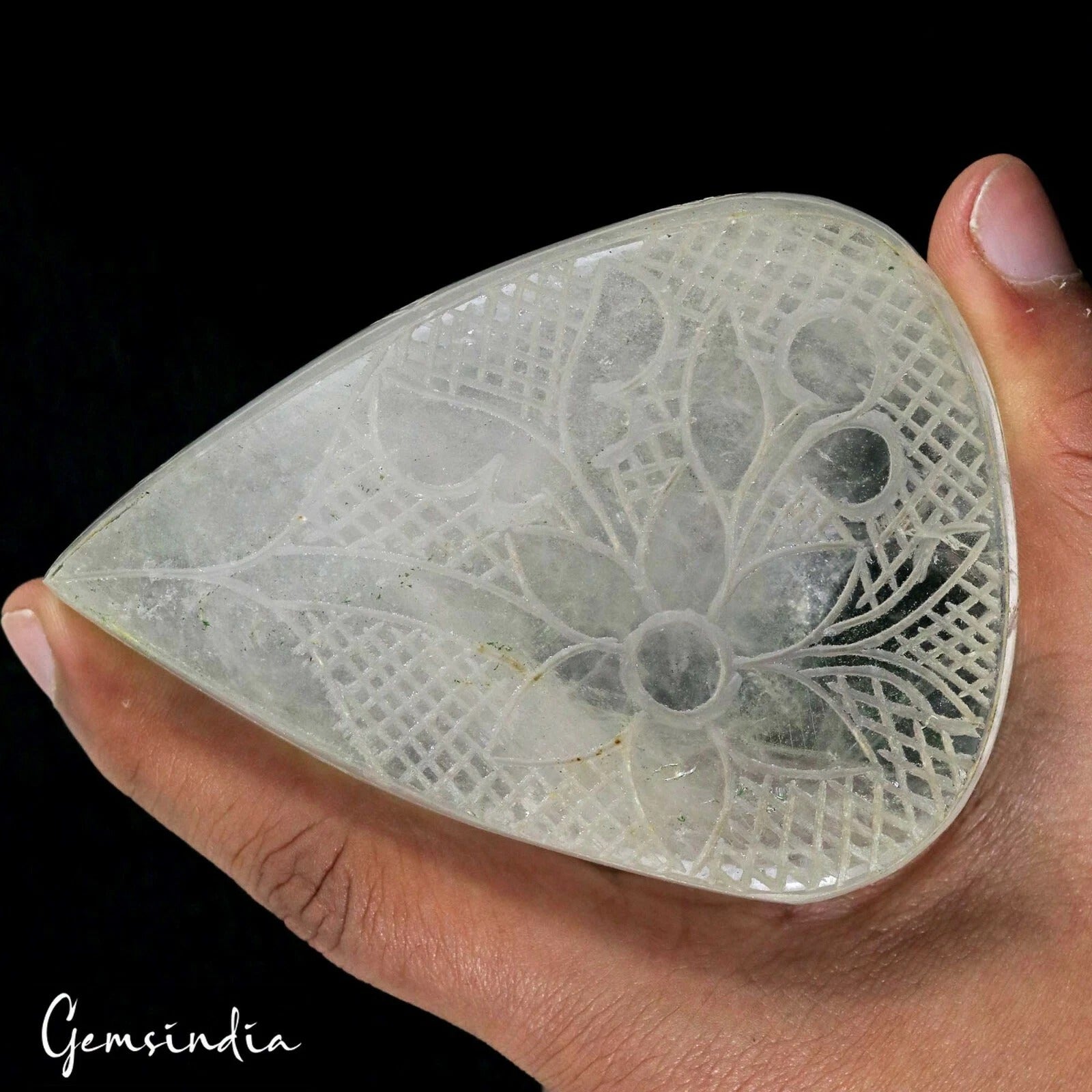 1430 Cts Natural Untreated White Quartz Pear Hand Carved Earth Mined Huge Gem