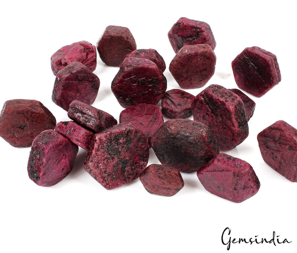 7500 Ct Uncut Raw Rough Natural Red Mozambique Ruby 32-57mm Lot Loose Gemstones
