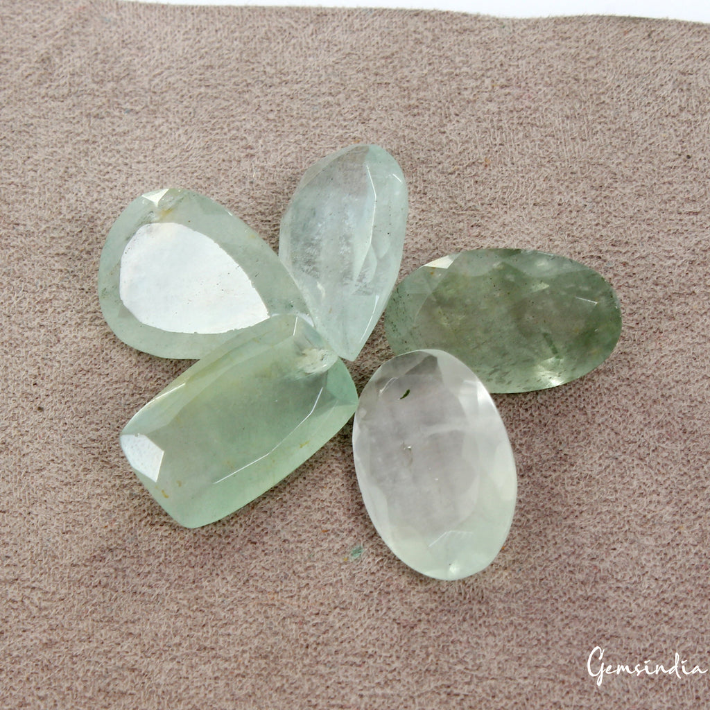 58.50Ct Natural Blue Aquamarine 20-22mm Mix Cut Faceted Loose Gemstone Lot 5 Pcs