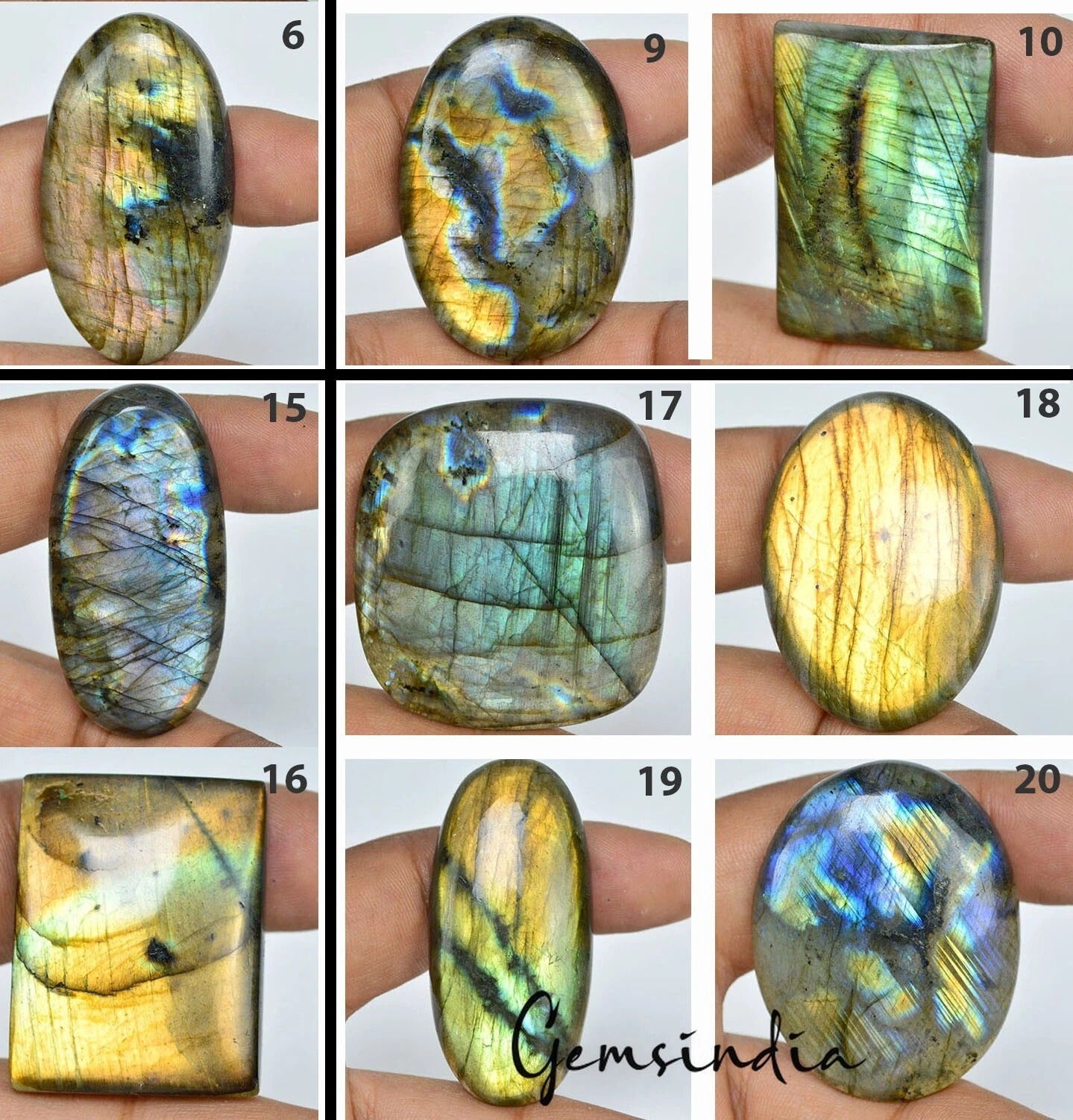 2130 Ct Natural Untreated Green Blue Labradorite Mix Cab Loose Gems For Pendant