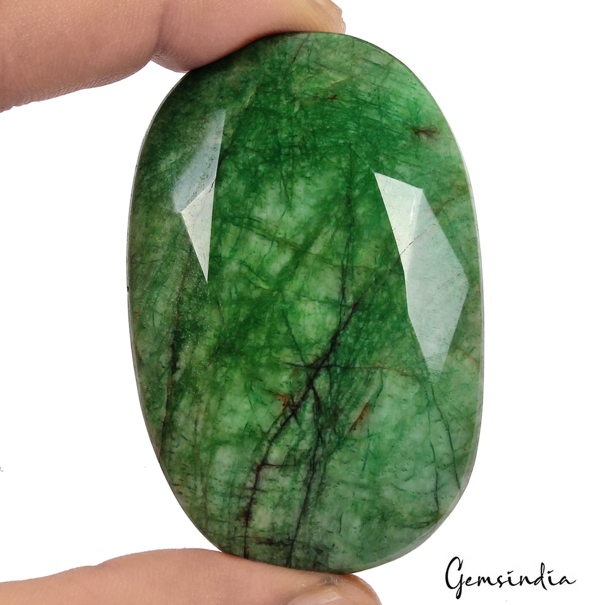 500 Ct Natural Green Brazilian Emerald Oval Cut Faceted Earth Mined Loose Gems