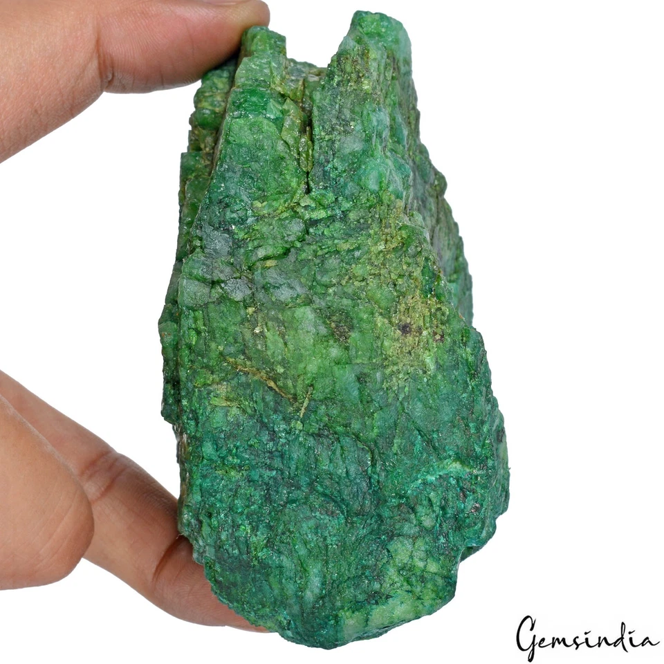 3400 Ct Natural Green Emerald Colombian Uncut Rough Huge Loose Gemstone Specimen