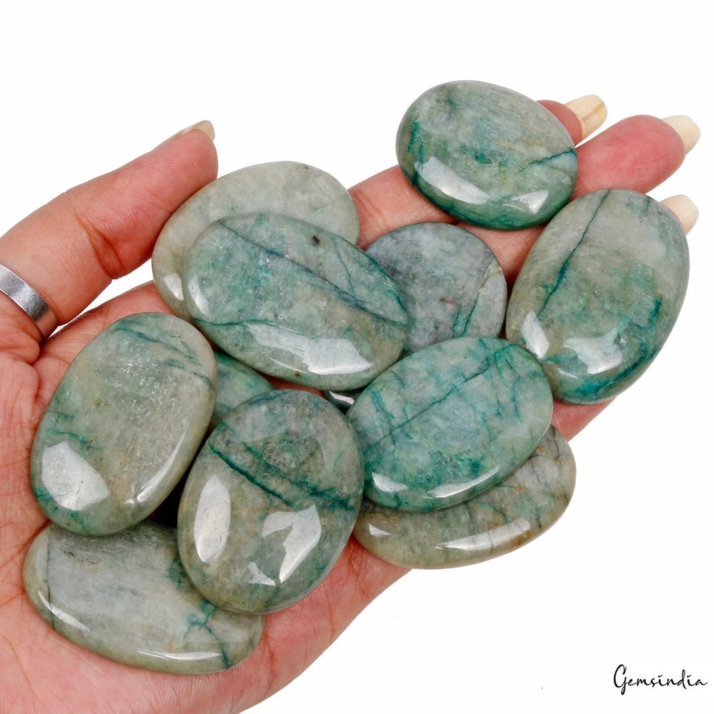 700 Ct/11Pcs Natural Untreated Green Emerald Oval Cab Loose Pendant Size Gems