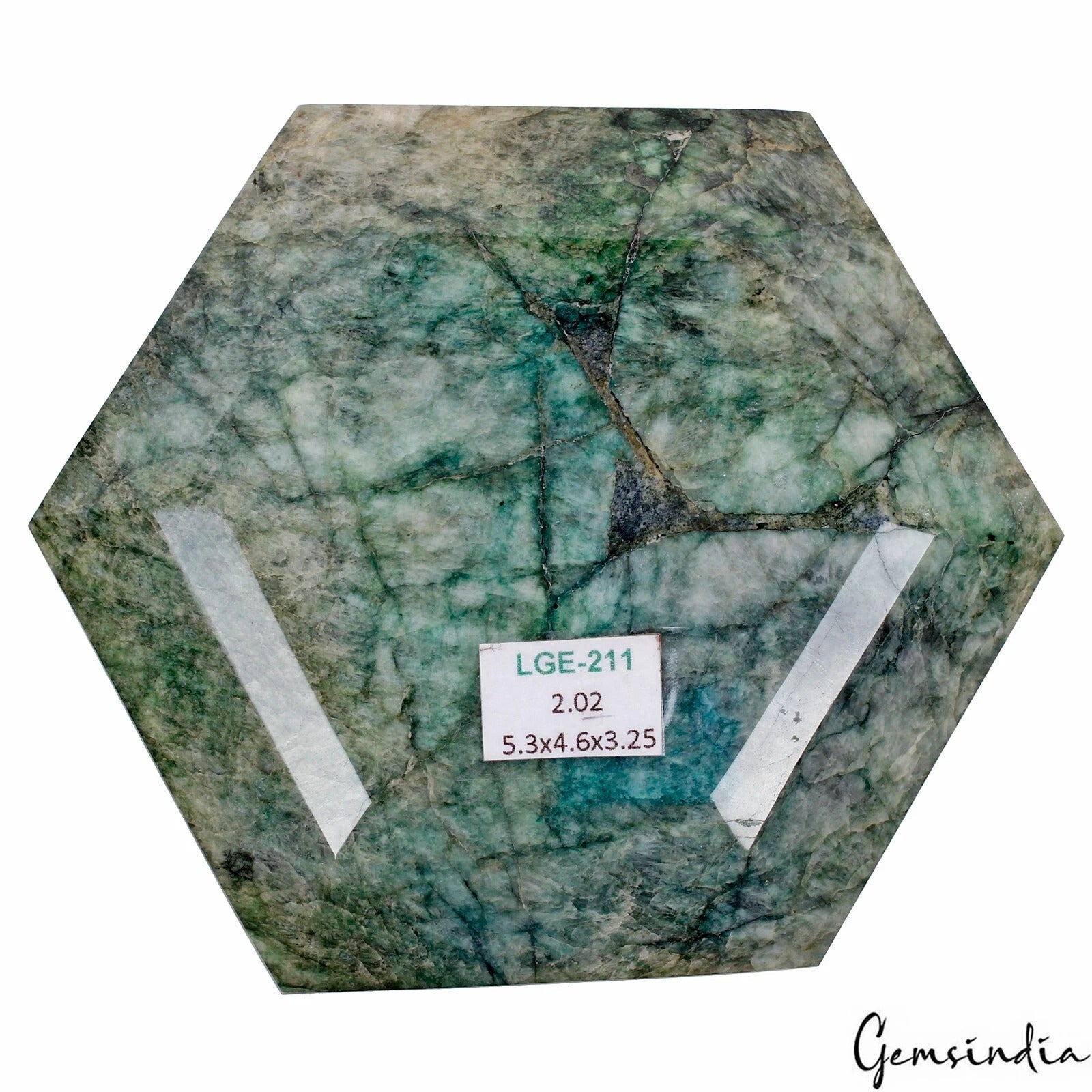 2 Kg Natural Brazilian Green Emerald Hexagon Cut Loose Earth mined Huge Size Gem