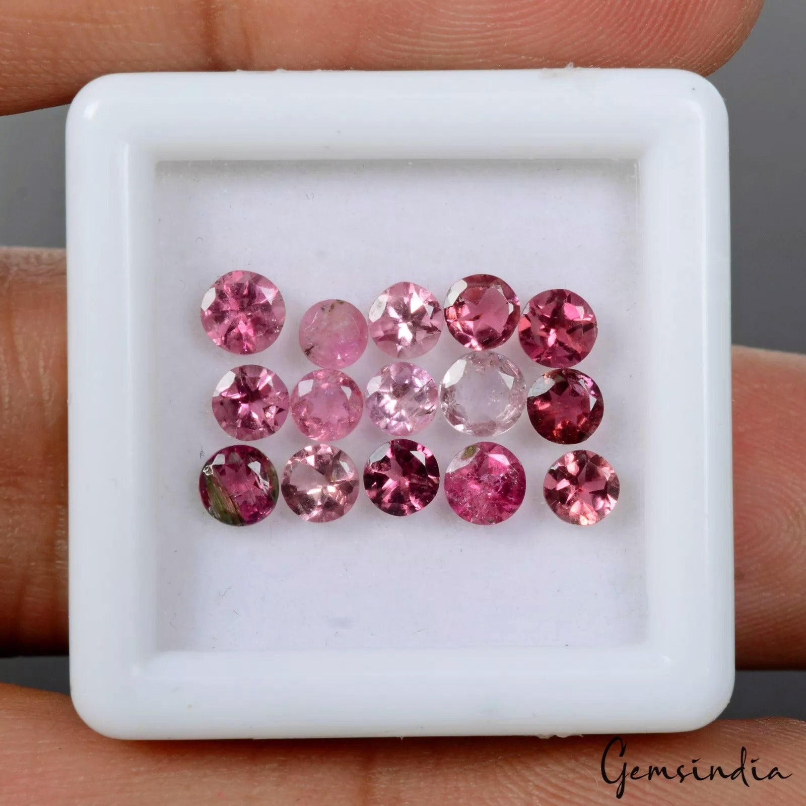 GORGEOUS SET! 2.80 Ct. Best 100%Natural Top Pink Tourmaline Round Cut 2.5-3.5mm