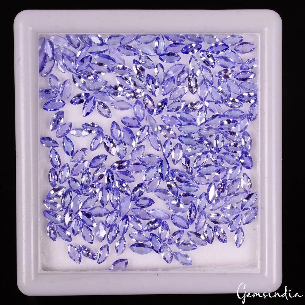 Tanzanite Lot, Loose Gemstone, Untreated, Blue — 182 Pieces, 4x2mm, 18.40 Ct, Tanzania