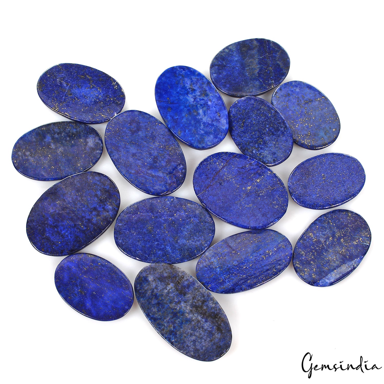 Lapis Lazuli Lot, Loose Gemstone, Blue — 15 Pieces, 34mm to 50mm, 1000 Ct, Afghanistan
