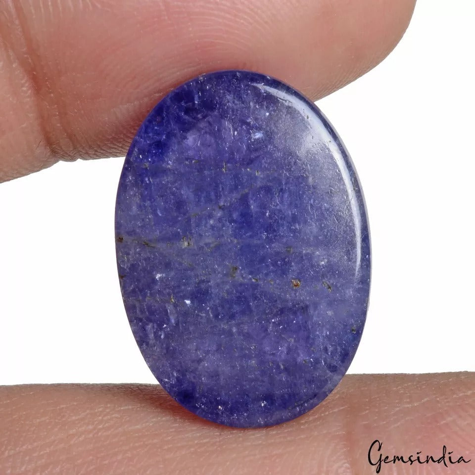 TOP RARE! Violet Blue Tanzanite Natural Cab Certified Gem For Jewelry ~31.40 Cts