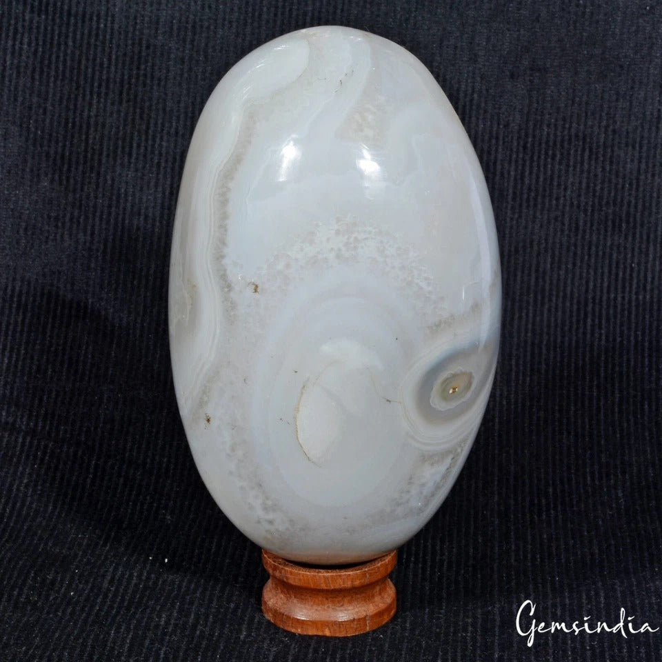 3100Ct Natural Onyx Agate Huge Crystal Healing Mineral Egg/Lingam Shape Gemstone