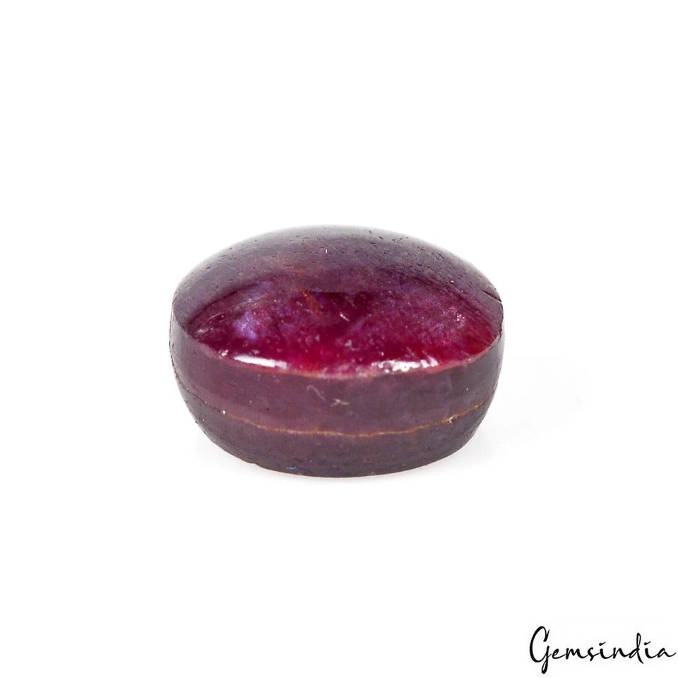Free Certified 7.70 Cts Natural Untreated Red Ruby Oval Cab Loose Gem For Ring