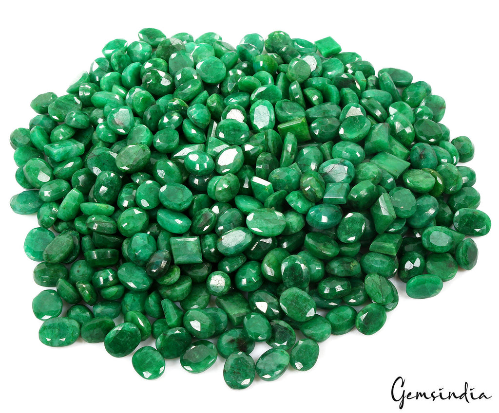 6000 Cts Natural Zambian Emerald 11mm-21mm Mix Cut Loose Gemstones Wholesale Lot