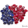 530 Cts/53 Pcs Natural Red Blue Beryl Oval Faceted Cut Loose Gem Lot For Jewelry