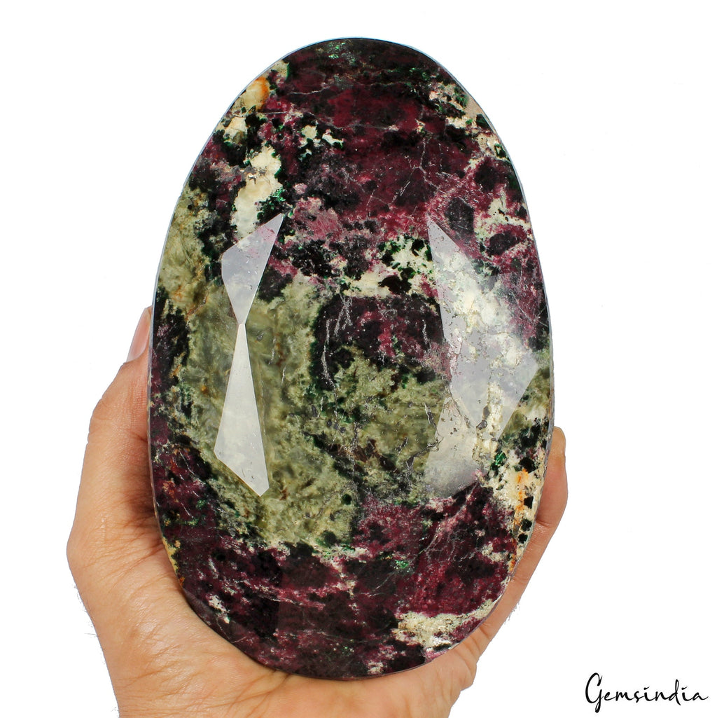 Natural Ruby Zoisite 2.4 Kg Earth Mined Rose Oval Cut Museum Grade Rare Gemstone