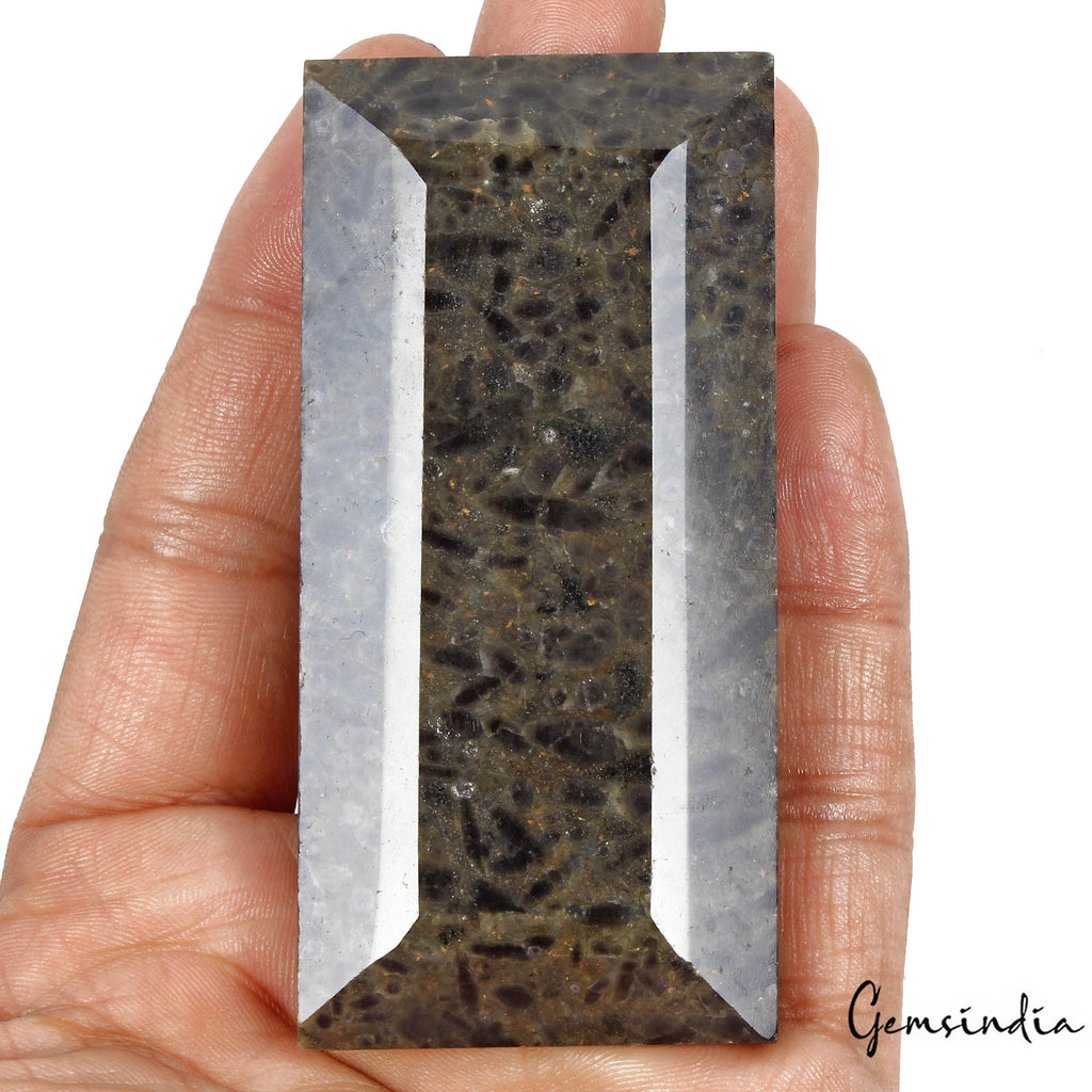 Certified 830 Ct Natural Untreated Brown Leopard Sapphire Baguette Cut Huge Gem