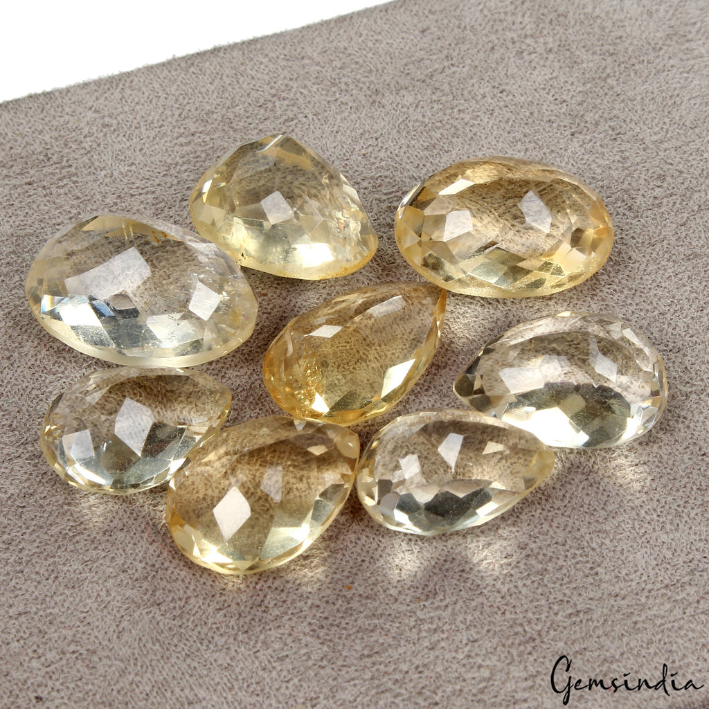 90.50 Ct Natural Citrine Mix Shape/Cut Loose Unheated 15-19mm Gemstones, Brazil