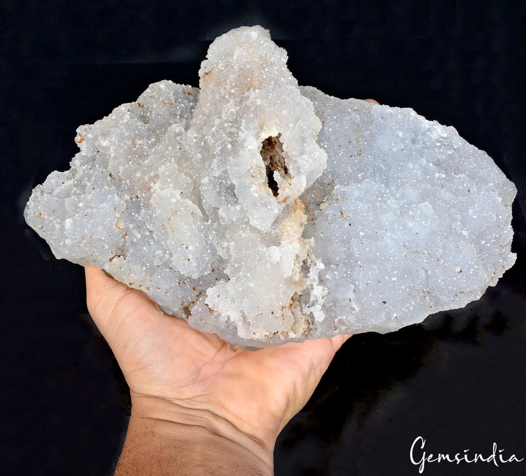 Quartz Geode Crystal Cluster Raw Mineral Display Specimen Sparkle Stone 1.5 kilo