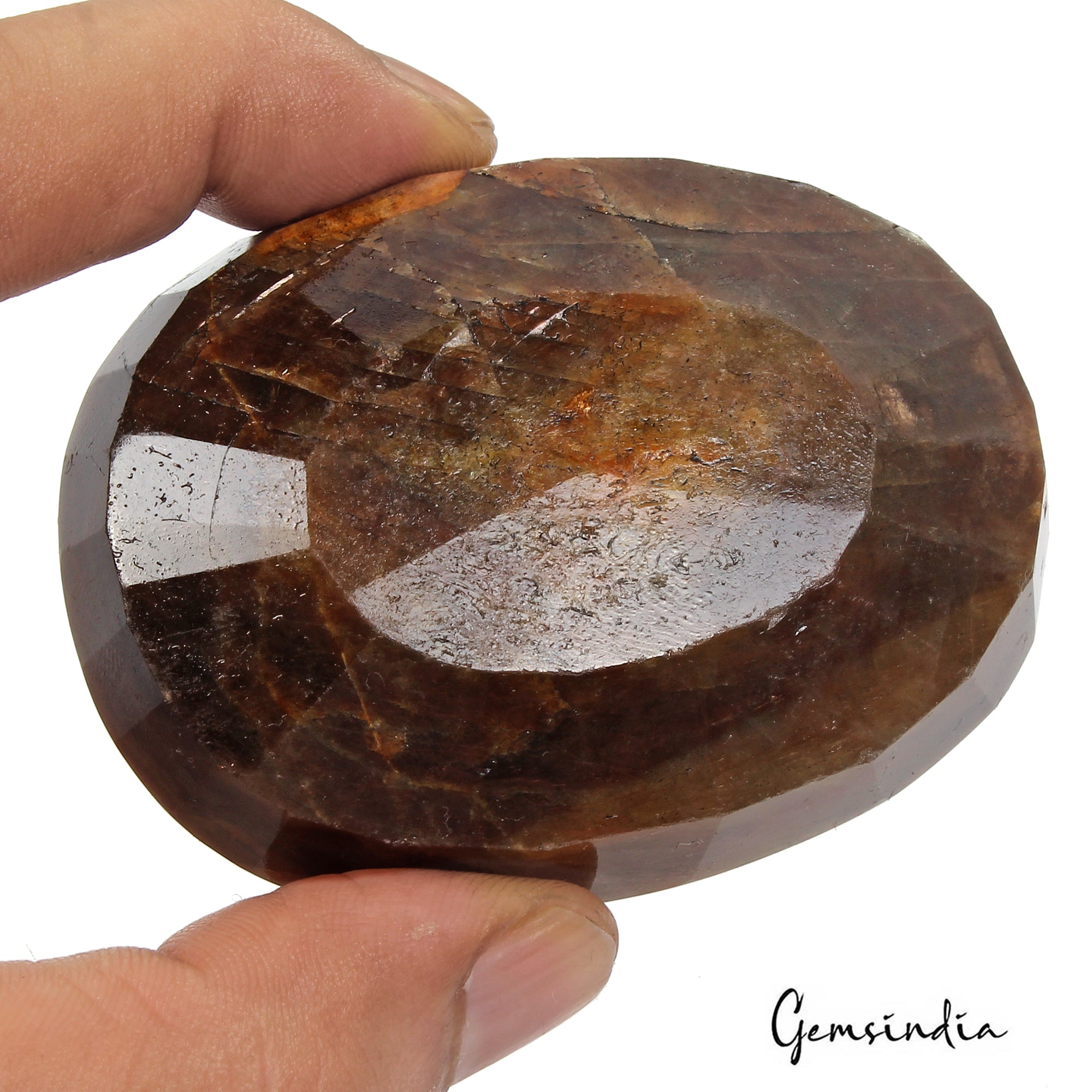 970 Ct Natural Untreated Brown Golden Sapphire Oval Cut Faceted Earth Mined Gems