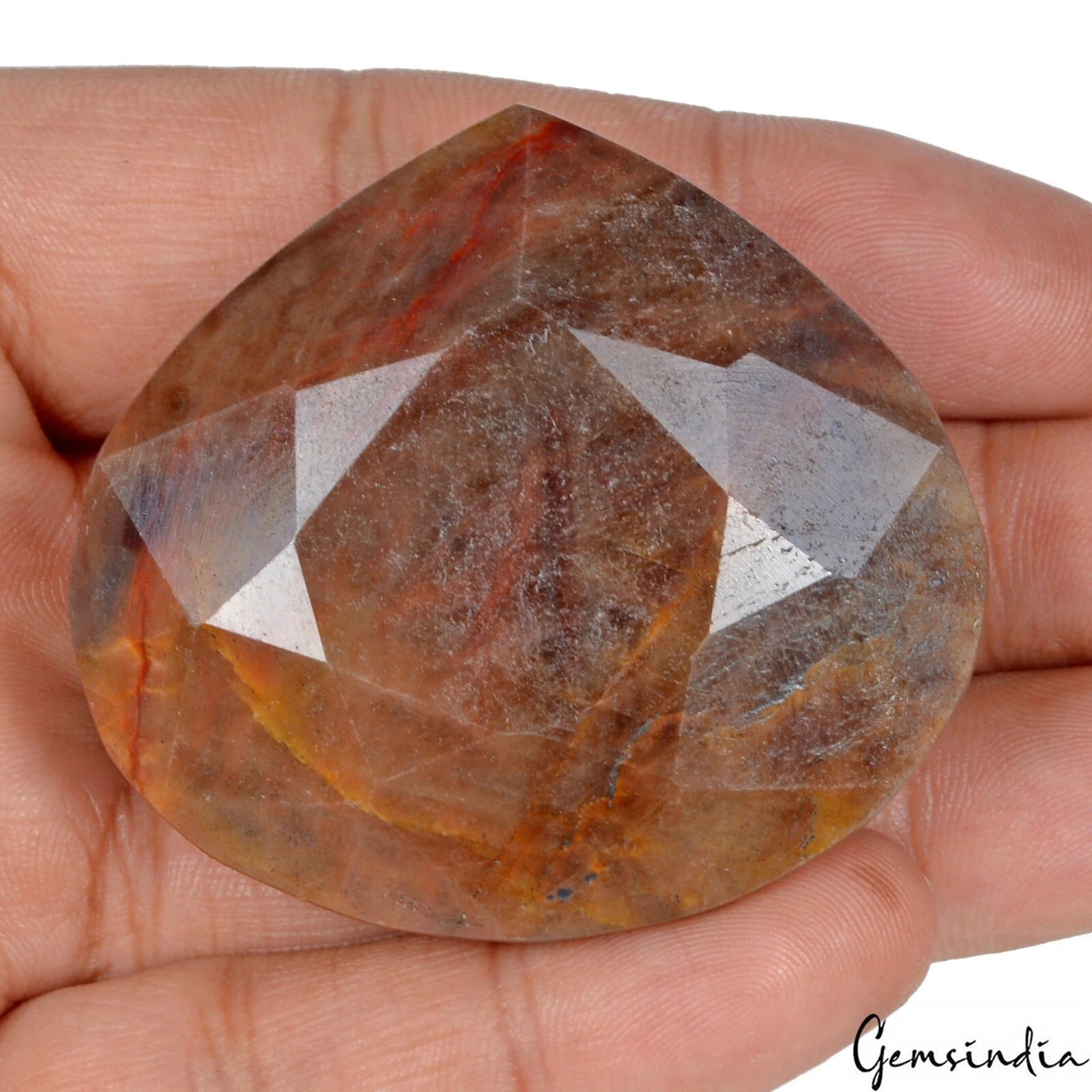 Sapphire Loose Gemstone, Untreated, Brown — 47 x 52 x 20mm, 480 Ct
