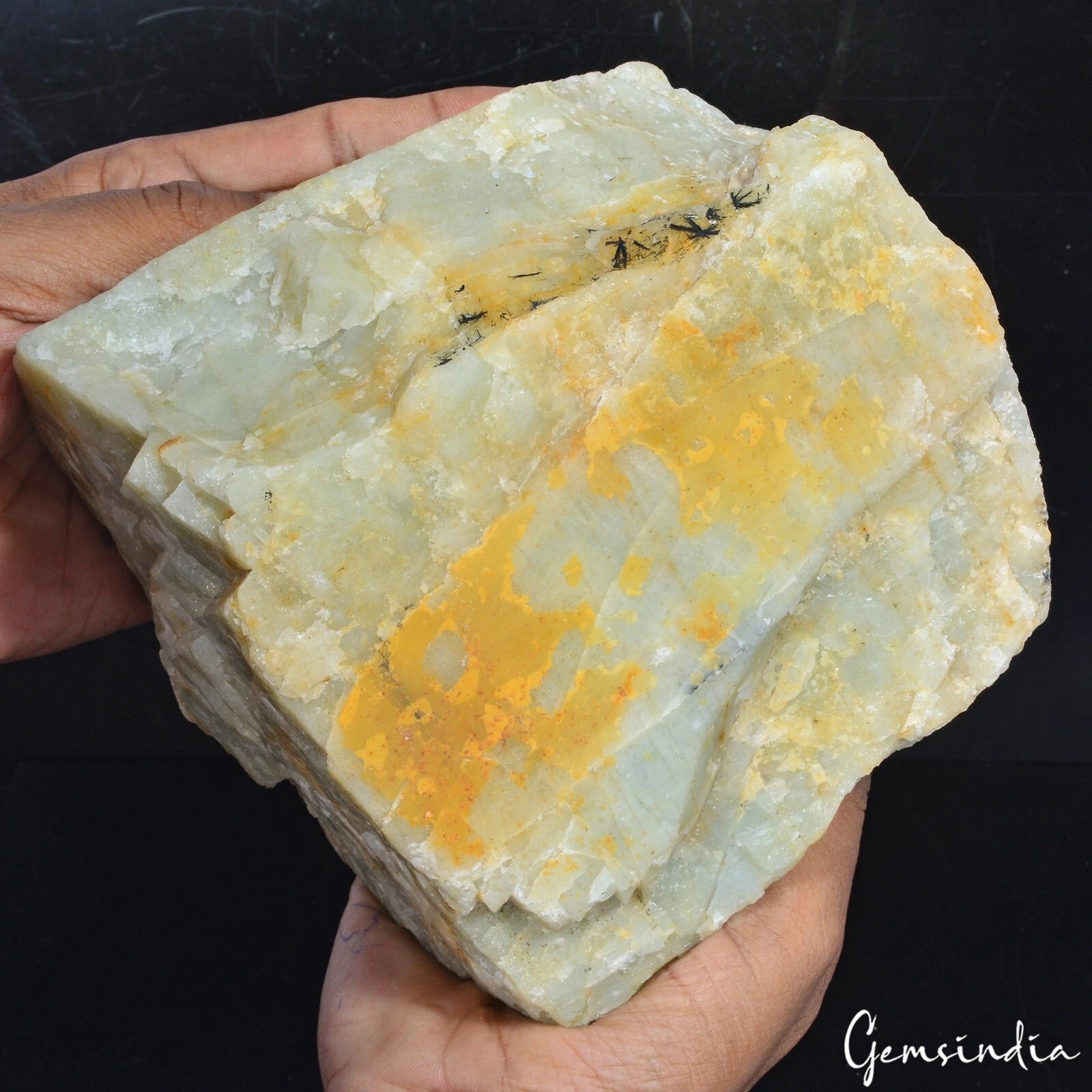 3.2 Kilo Large Raw Aquamarine beryl Uncut Rough Huge Crystal Healing Specimen