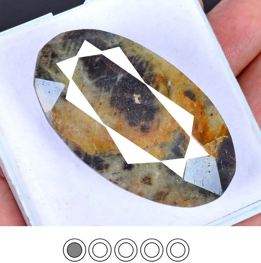 Certified 268.10Ct Natural Untreated Bi-color Sapphire Oval Cut Faceted Gemstone