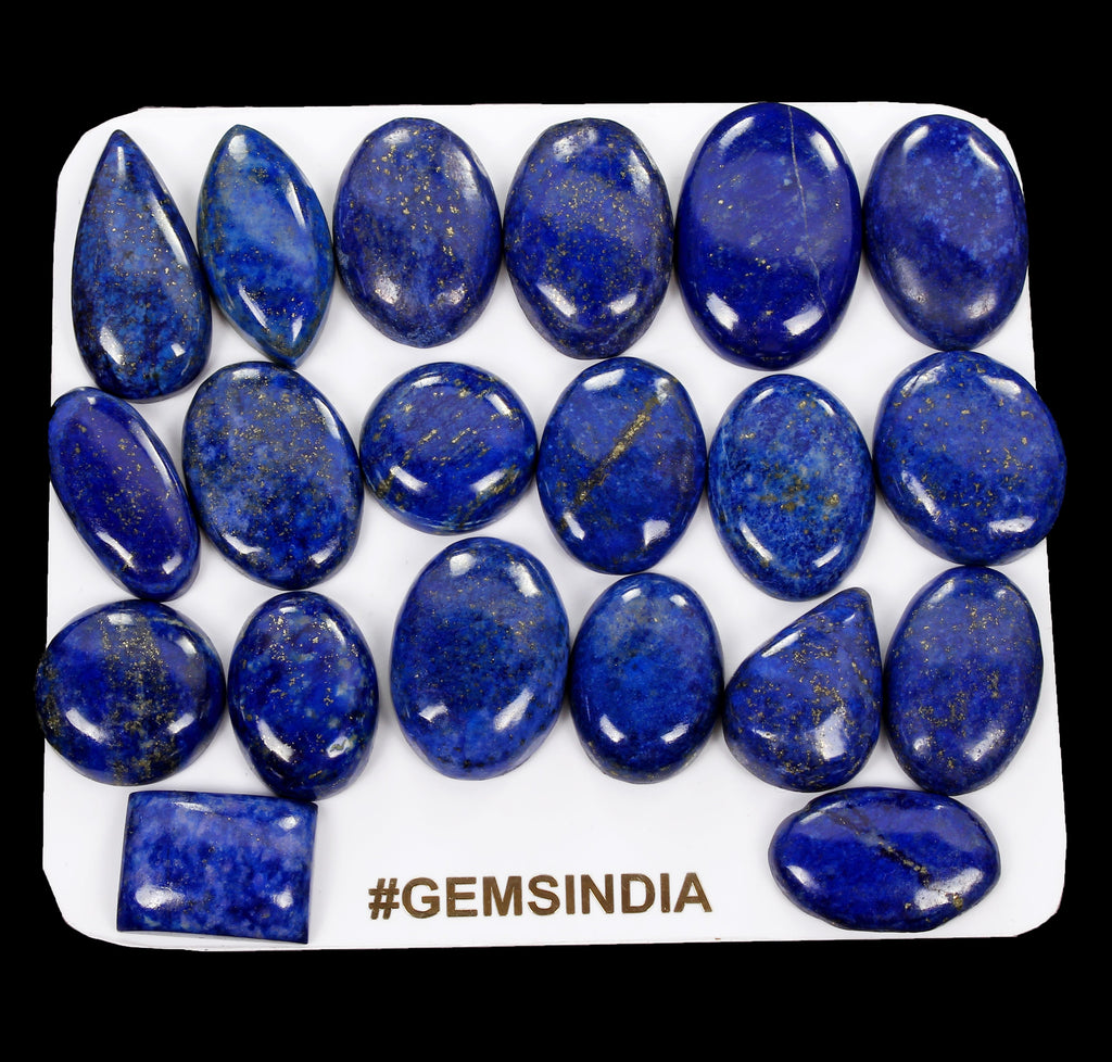 20 Pcs 480 Cts Natural Blue Lapis Lazuli Mix Shape Cabochon Loose Gemstones Lot