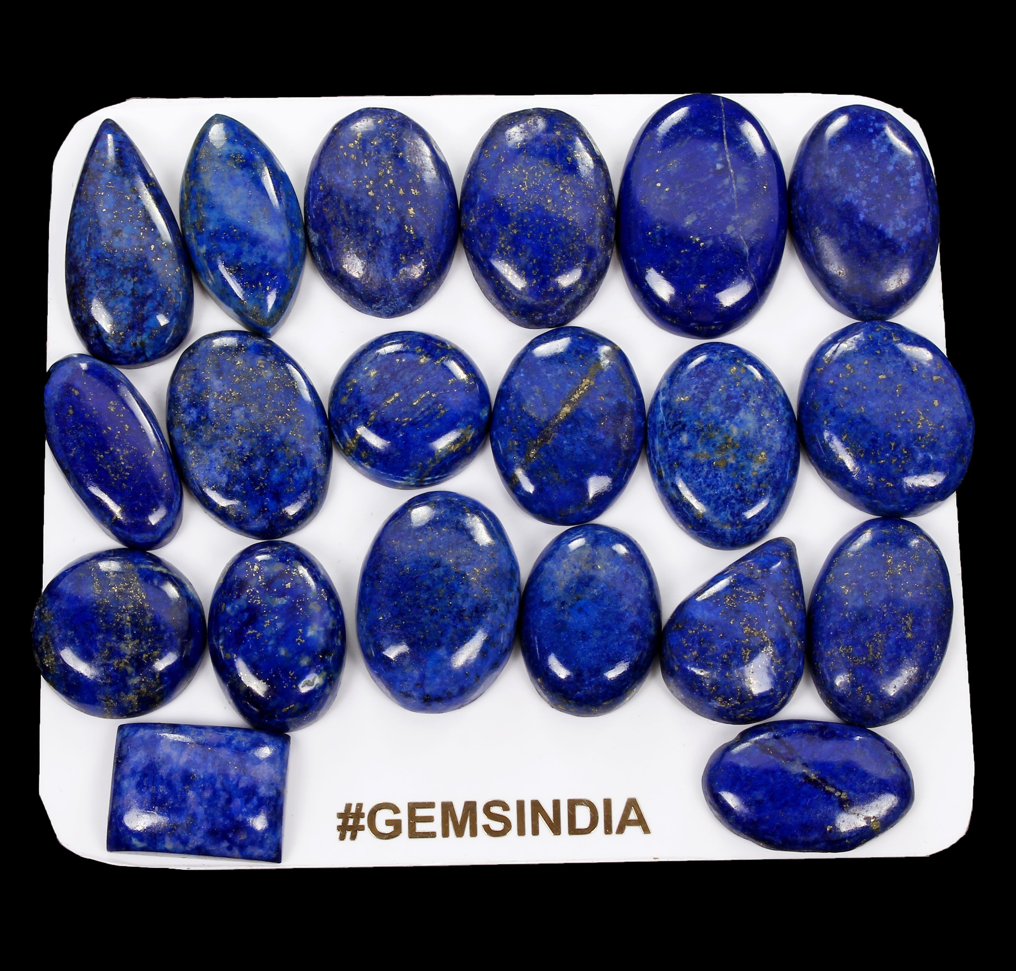 20 Pcs 480 Cts Natural Blue Lapis Lazuli Mix Shape Cabochon Loose Gemstones Lot