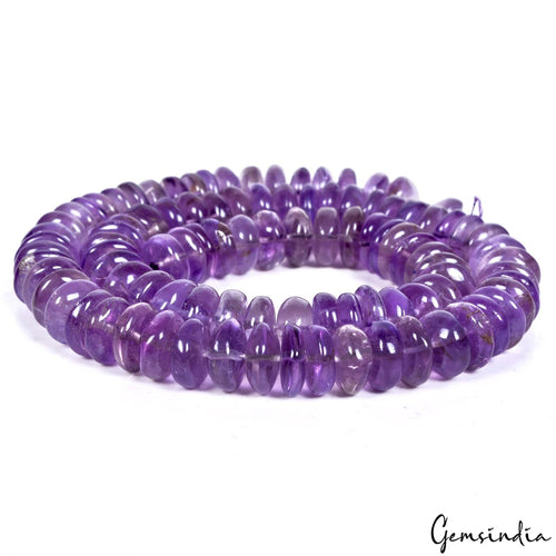 Amethyst Beaded Strand, Untreated, Purple — 10mm to 11mm, 415 Ct, Madagascar