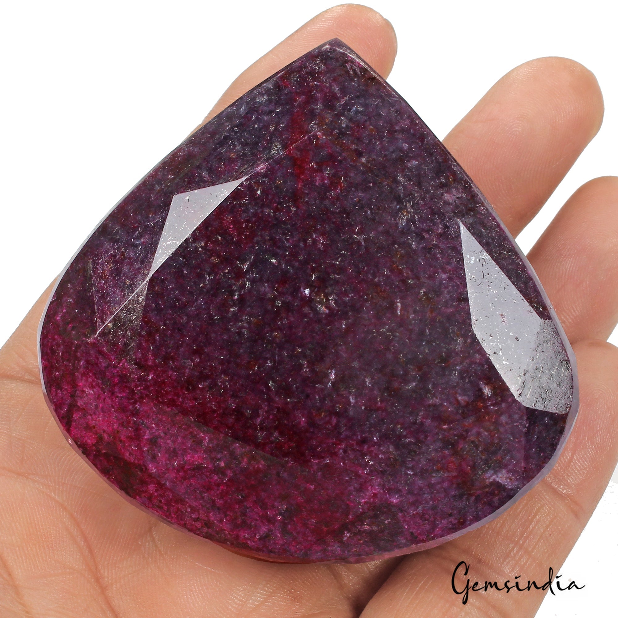 Large Natural Red Ruby 1700 Ct Faceted Pear Ruby Huge Loose Earth Mined Gemstone