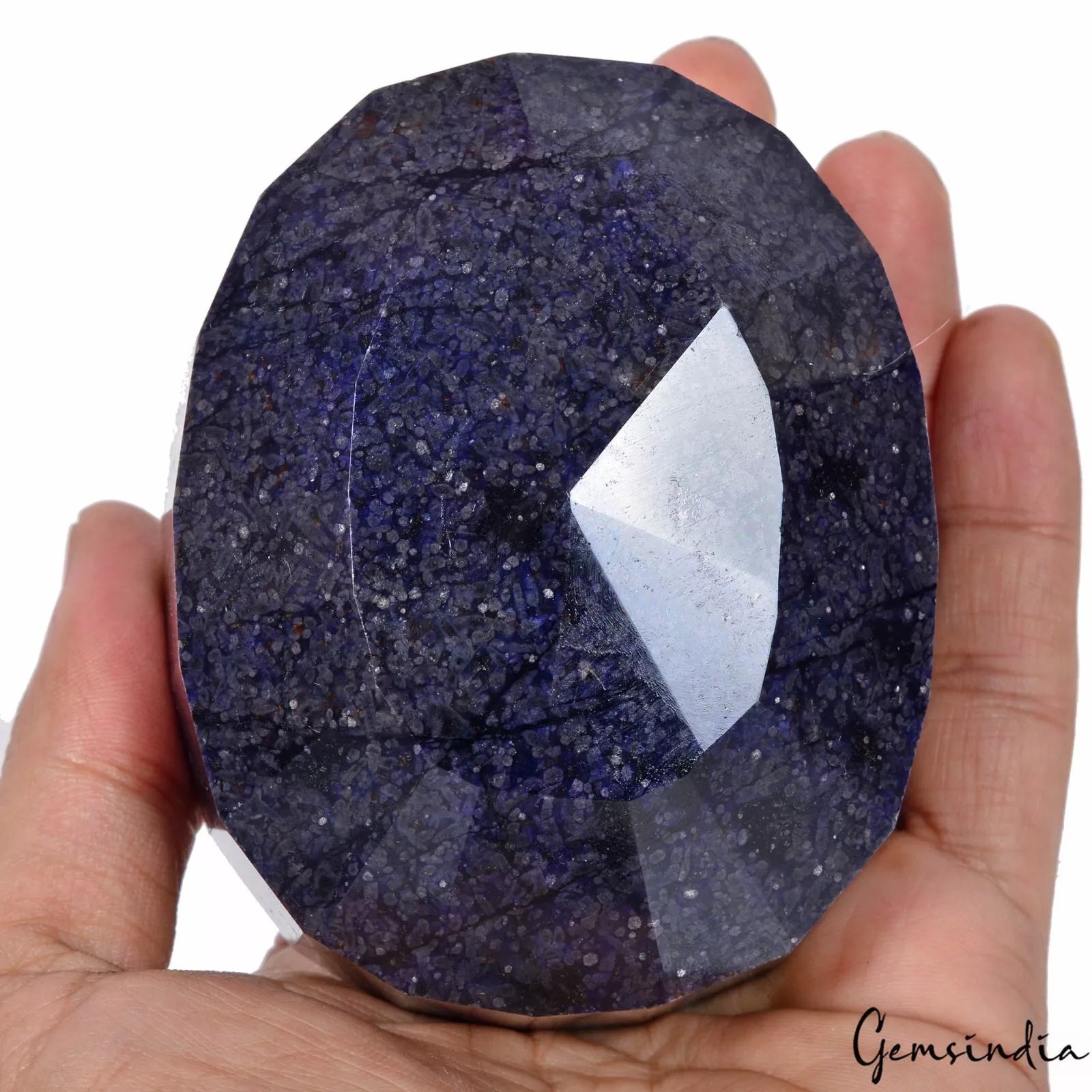 Blue Sapphire Loose Gemstone, Color Enhanced — 93x75x53 mm, 4000 Ct, Madagascar