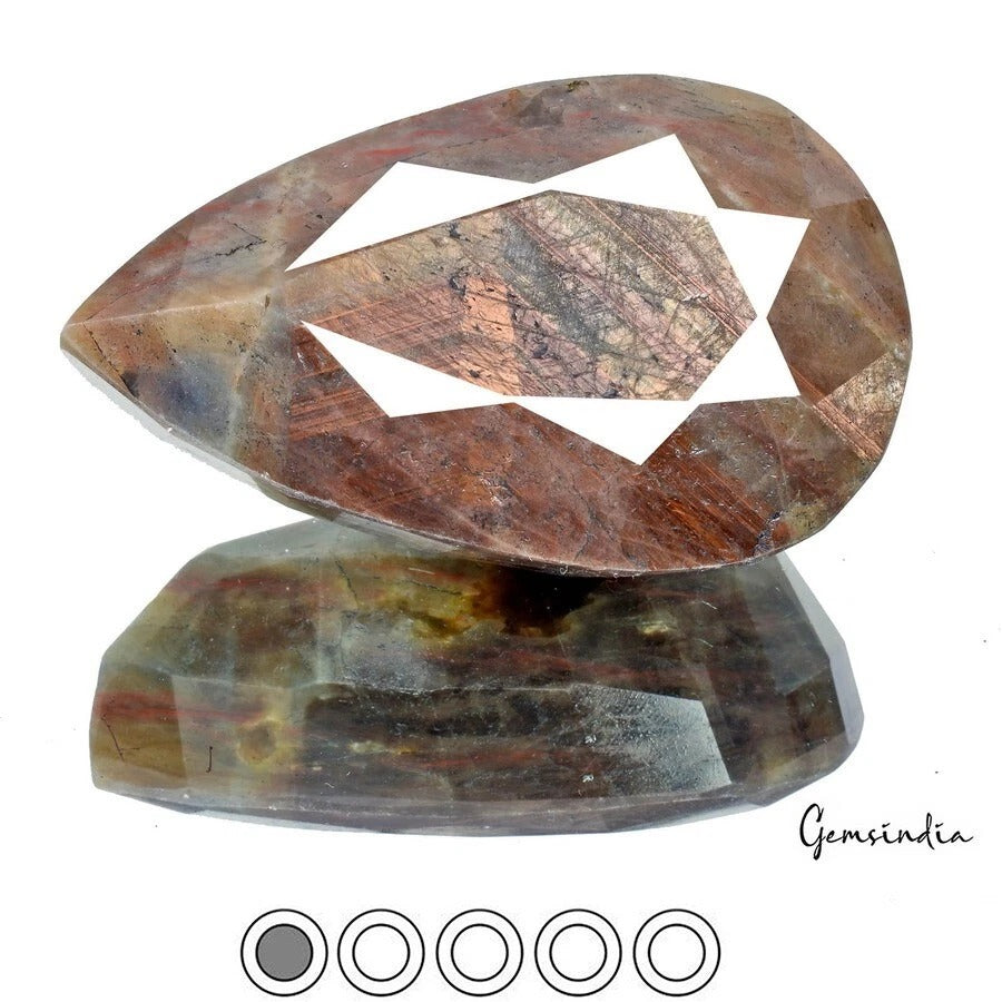 1100Ct Natural Untreated Brown Sapphire Pear Faceted Earth Mined Museum Size Gem