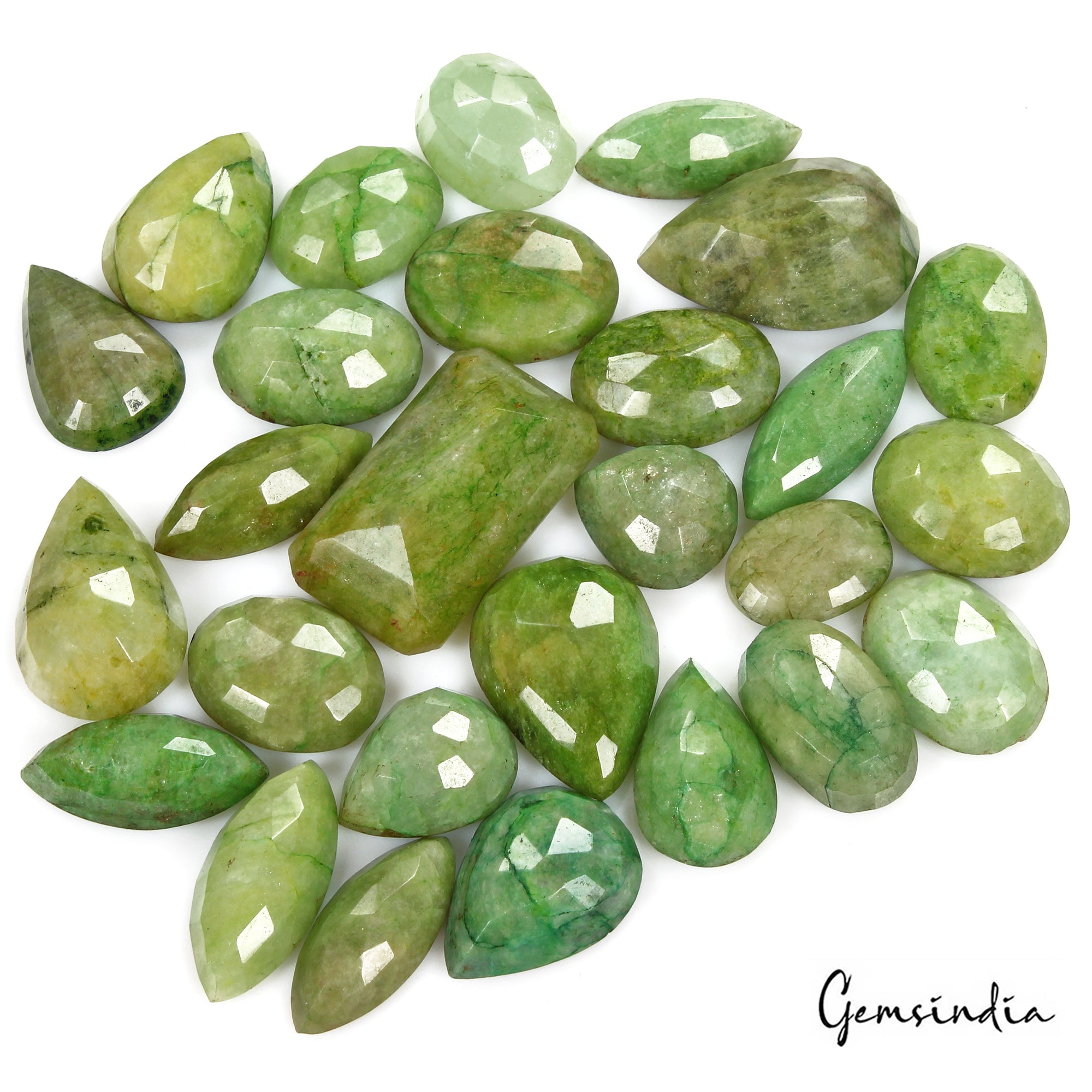 840 Cts/27 Pcs Natural Brazilian Green Emerald Mixed Faceted Cut Loose Gems Lot
