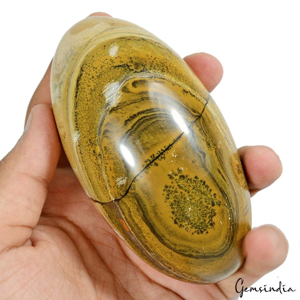 2380 Cts Natural Picture Jasper Huge Gem Oval Egg Shape Healing Crystal Minerals
