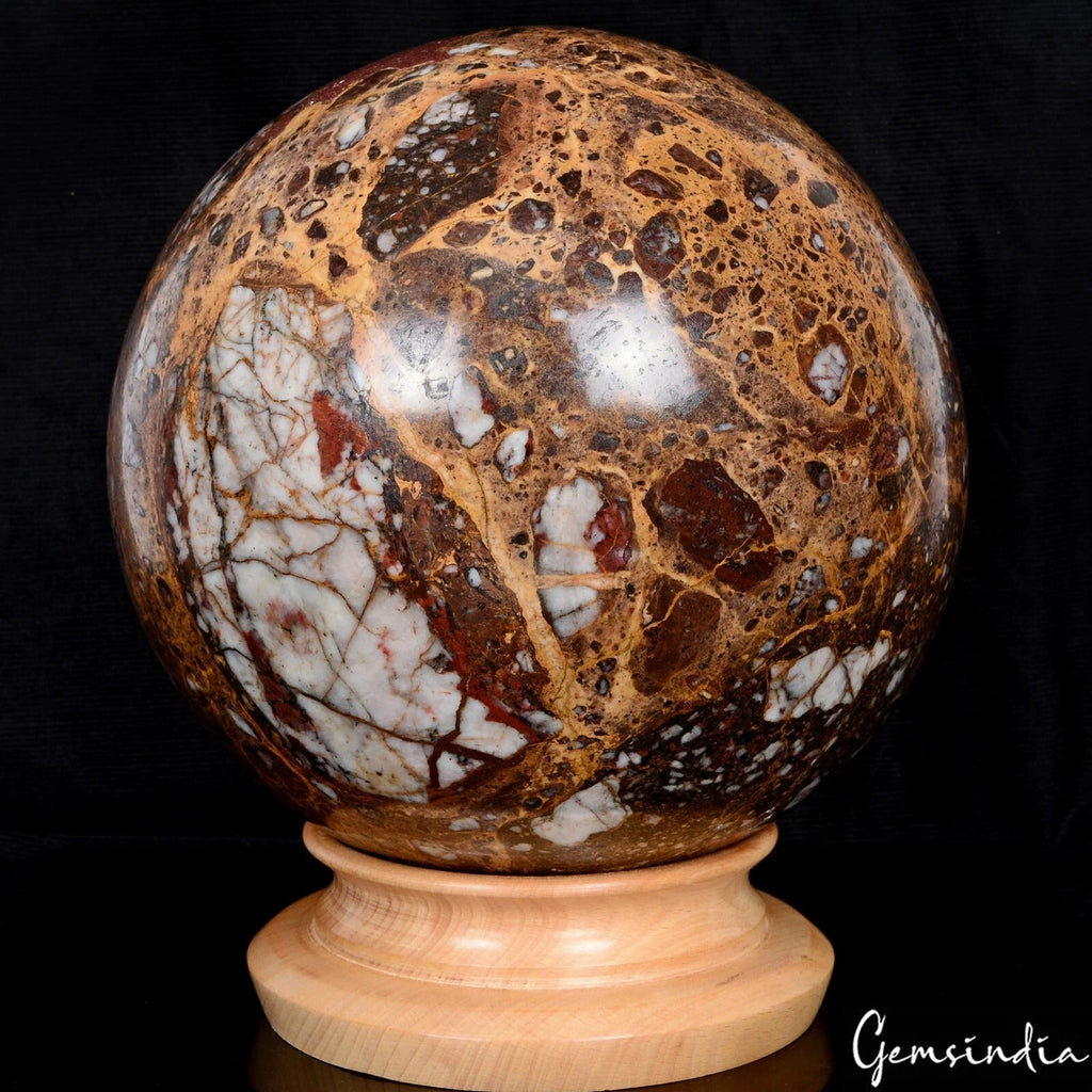 14 Kg Natural Untreated Brown King Cobra Jasper Huge Sphere Crystal Healing 8.5"