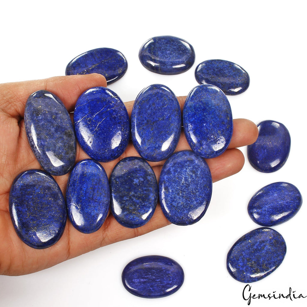 1000 Cts/15 Pcs Natural Blue Lapis Lazuli Gold Flecks Oval Loose Wholesale Gems